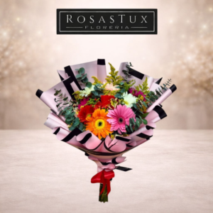 Ramo de 10 Gerberas con follaje G10FL03