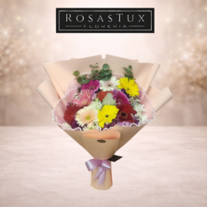 Ramo de 10 Gerberas con follaje G10FL02