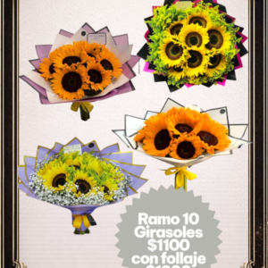 Ramo de 10 girasoles
